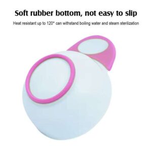 ကလေးအစာချေခွက် (အဖြူ+ပန်းရောင်)